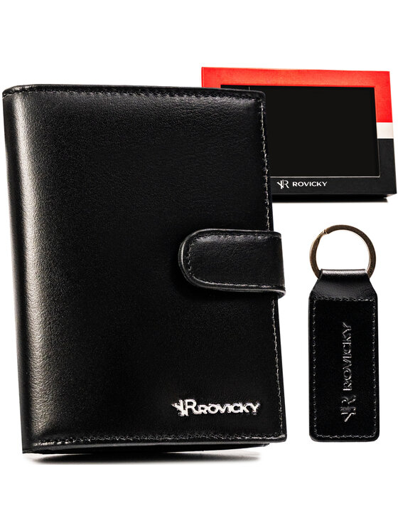 Rovicky Rovicky Duży Portfel Męski R-SET-M-N4-KCS Czarny