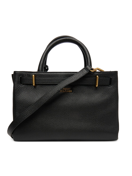 Tommy Hilfiger Tommy Hilfiger Дамска чанта American Icon Mini Tote Leather AW0AW17926 Черен