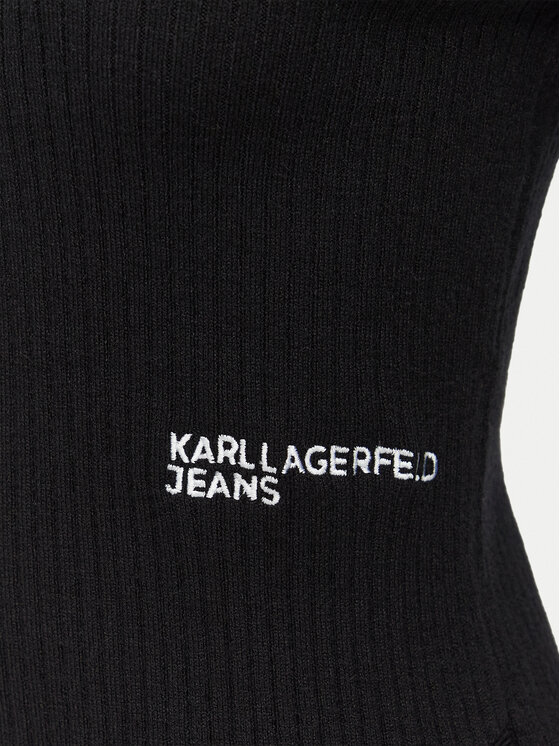 Karl Lagerfeld Jeans Karl Lagerfeld Jeans Pulover B3W18009 Črna Slim Fit