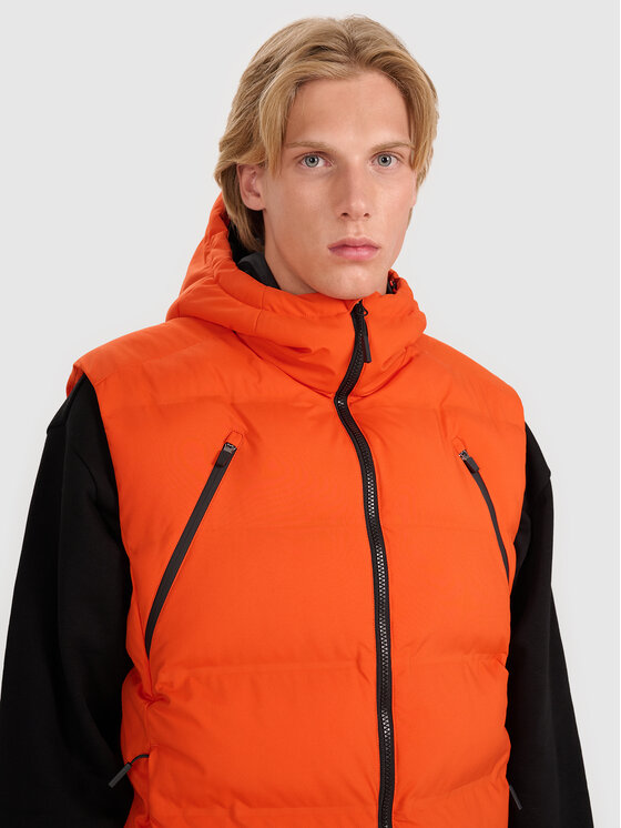 4F 4F Kamizelka URBAN COMMUTER Pomarańczowy Regular Fit