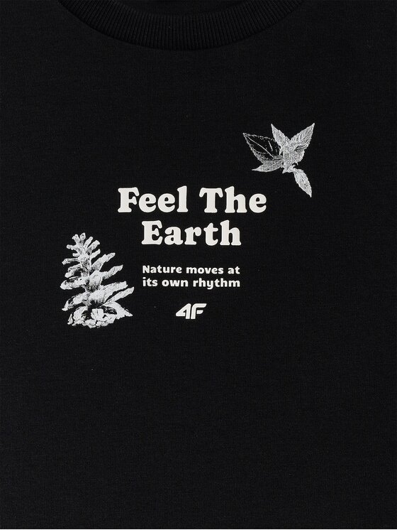 4F 4F T-Shirt CAMP Czarny Regular Fit