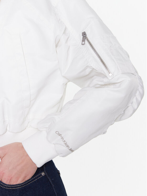Calvin Klein Jeans Calvin Klein Jeans Kurtka bomber J20J220343 Biały Relaxed Fit