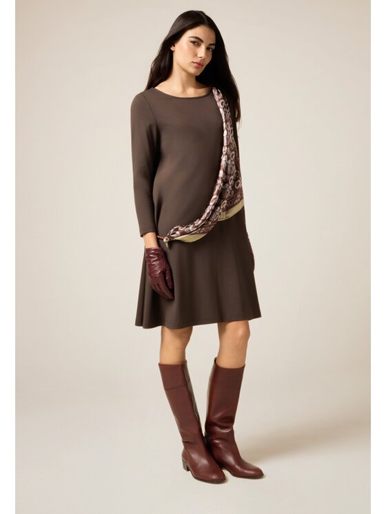 Oltre Oltre Vestito da giorno 7085R005136N032 Marrone Flare Fit