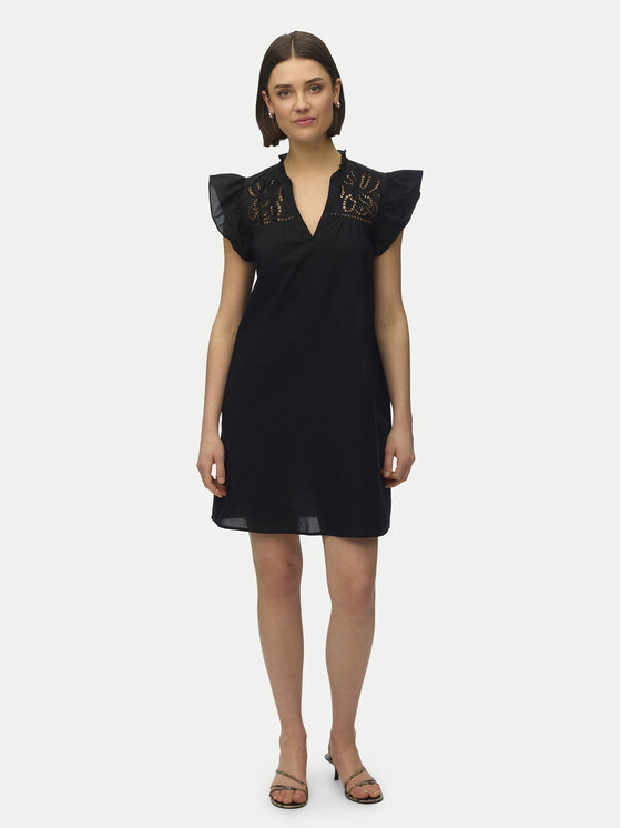 Vero Moda Vero Moda Koktejlové šaty Line 10346970 Černá Oversize