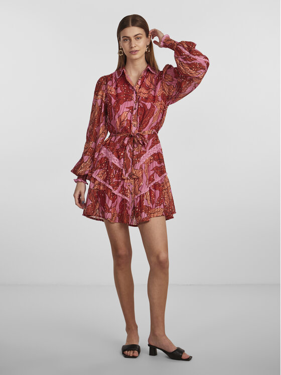 YAS YAS Sukienka codzienna 26030306 Fioletowy Regular Fit