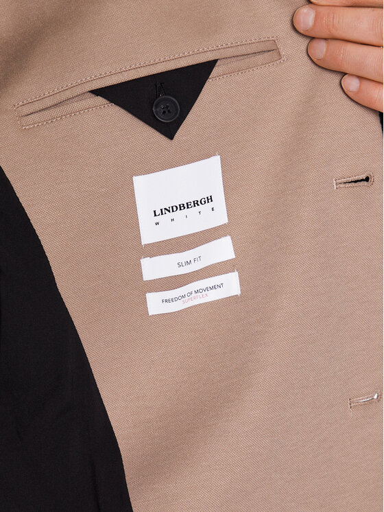 Lindbergh Lindbergh Сако 30-32035 Бежов Slim Fit