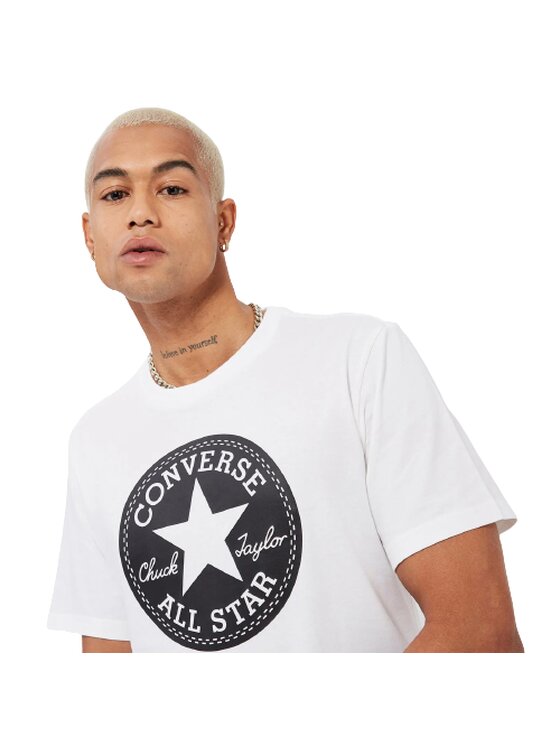 Converse Converse T-Shirt Chuck Taylor Patch Biały Classic Fit