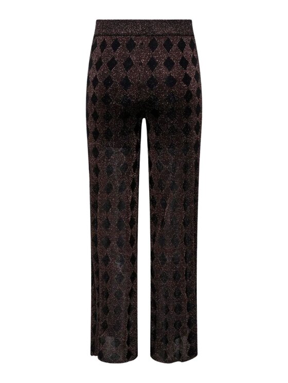 ONLY ONLY Παντελόνι γυναικείο Pantalone donna onlmalou glitter Μαύρο Regular Fit