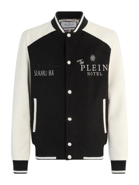 PHILIPP PLEIN PHILIPP PLEIN Kurtka skórzana 29735 Czarny Regular Fit