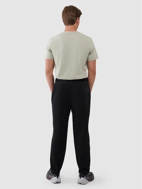 4F 4F Παντελόνι υφασμάτινο 4FWSS25TTROM0999-20S Μαύρο Regular Fit