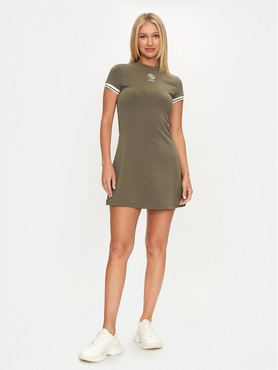 Guess Guess Vsakodnevna obleka Elea V4YK00 KCDN0 Khaki Regular Fit