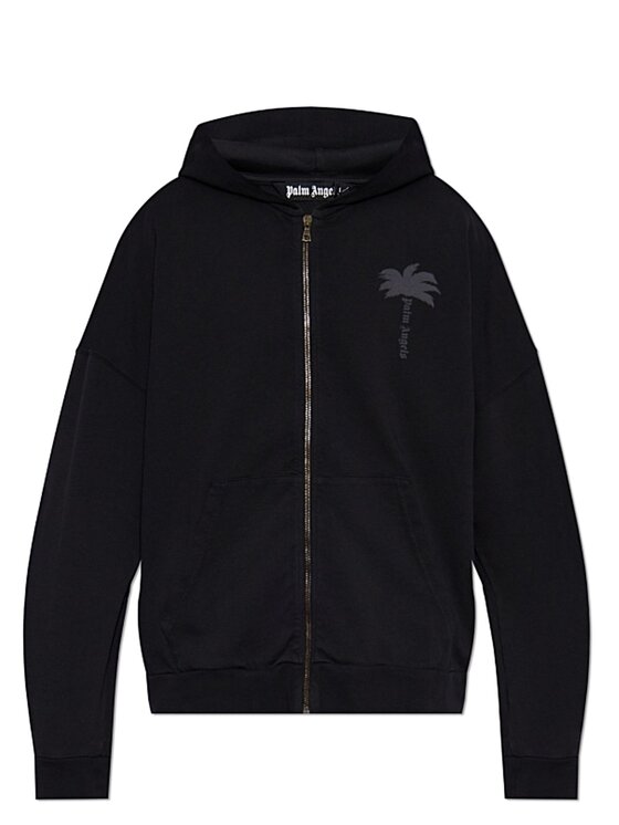 Palm Angels Palm Angels Felpa PMBE016S25FLE001 Nero Regular Fit