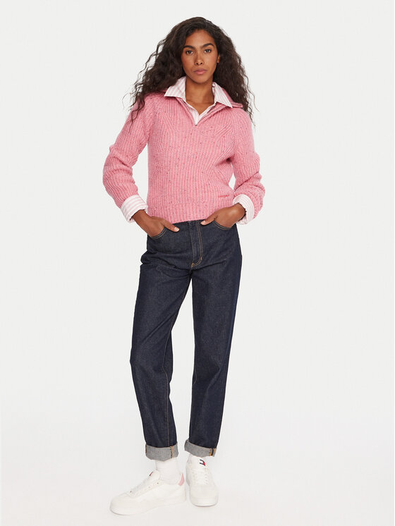 Tommy Jeans Tommy Jeans Pulover DW0DW21686 Roz Relaxed Fit