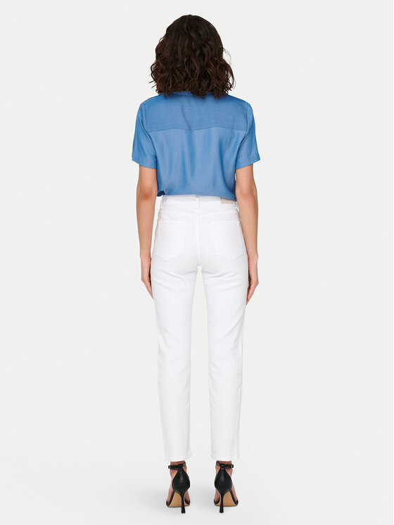 ONLY ONLY Džínsy Emily 15292435 Biela Straight Fit