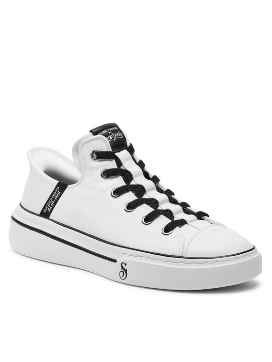 White canvas skechers hot sale