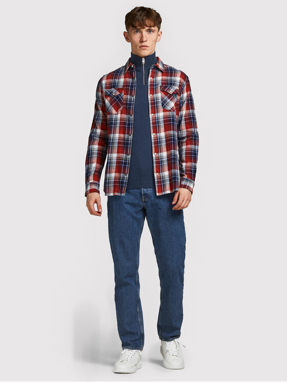Jack & Jones Jack & Jones Džemperis Emil 12189339 Tumši zils Regular Fit