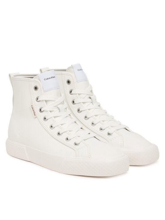 Calvin Klein Calvin Klein Sportbačiai Vulc Lace Up Hightop Lth HW0HW03076 Balta