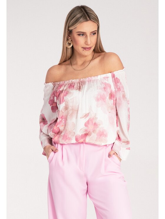 FIGL FIGL Bluzka M1142 Różowy Loose Fit