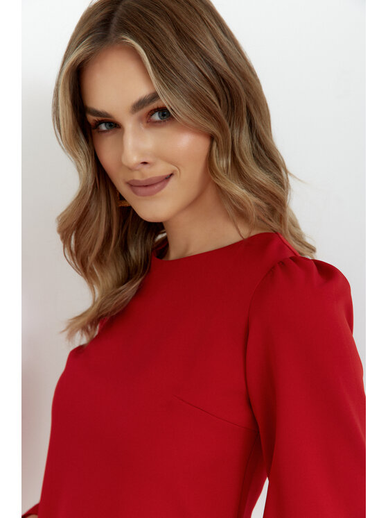 Makover Makover Sukienka wieczorowa K148 Czerwony Ladies Fit