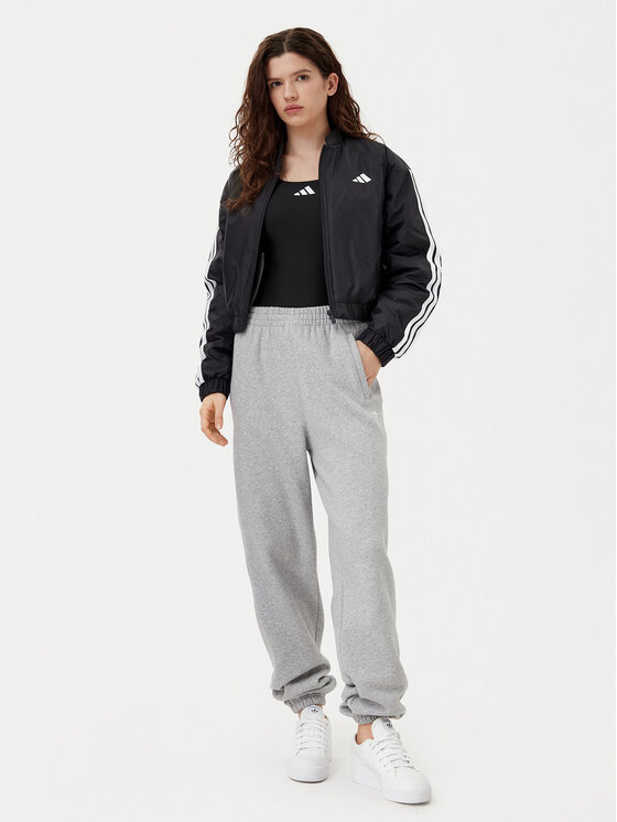 adidas adidas Geacă bomber Essentials 3-Stripes JD1296 Negru Loose Fit