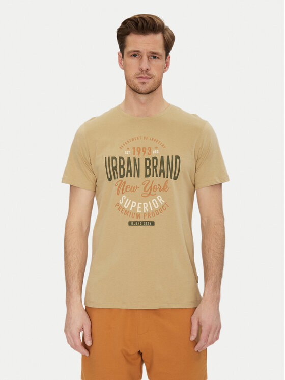 Blend Blend Tricou 20717759 Bej Regular Fit