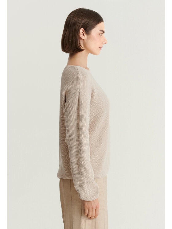 TATUUM TATUUM Sweter MAKSO Beżowy Classic Fit