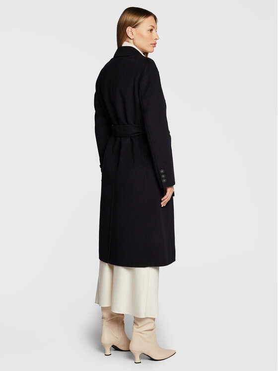 Marella Marella Wollmantel Offerta 30160128 Dunkelblau Regular Fit