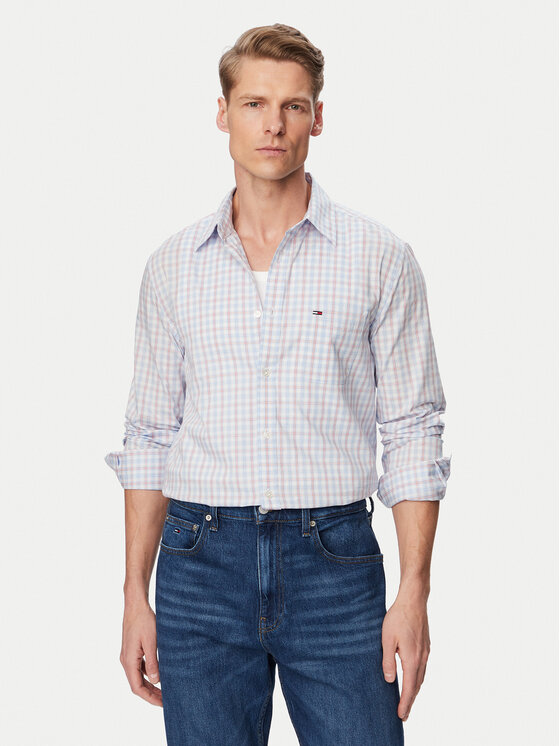 Tommy Jeans Cămașă DM0DM22791 Albastru deschis Regular Fit