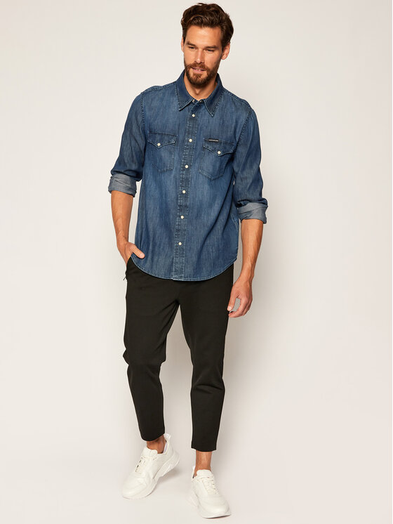 Calvin Klein Jeans Calvin Klein Jeans Hemd Western J30J314392 Dunkelblau Regular Fit