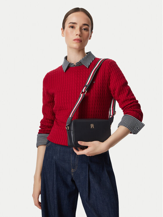 Tommy Hilfiger Tommy Hilfiger Torebka Th Joy Camera Bag Corp AW0AW19315 Granatowy
