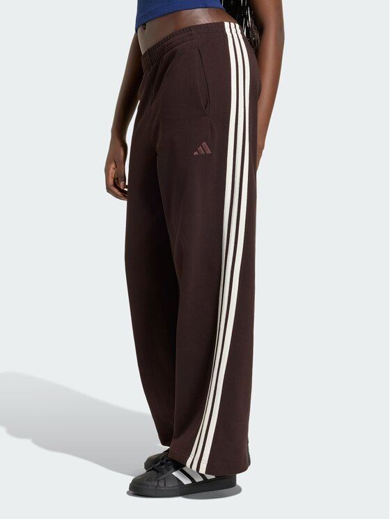 adidas adidas Штани з тканини 164808 Коричневий Loose Fit