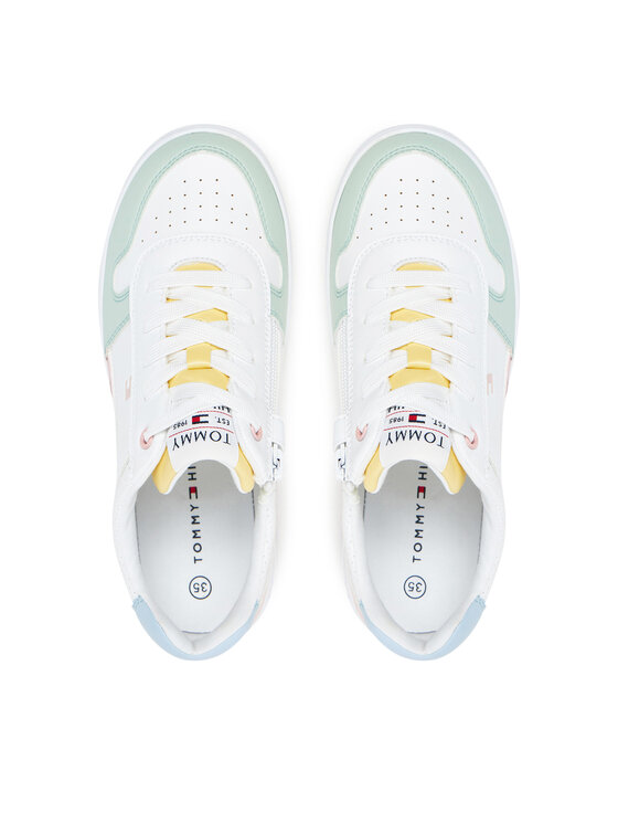 Tommy Hilfiger Tommy Hilfiger Sneakers Low Cut Lace-Up Sneaker T3A9-33740-1355 S Bianco