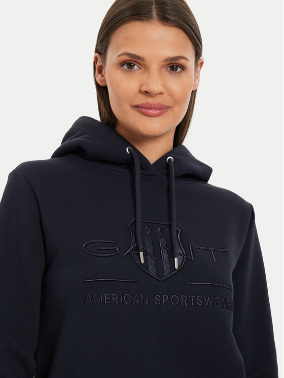 Gant Gant Džemperis ar kapuci Tonal Archive Shield 4203648 Tumši zils Regular Fit