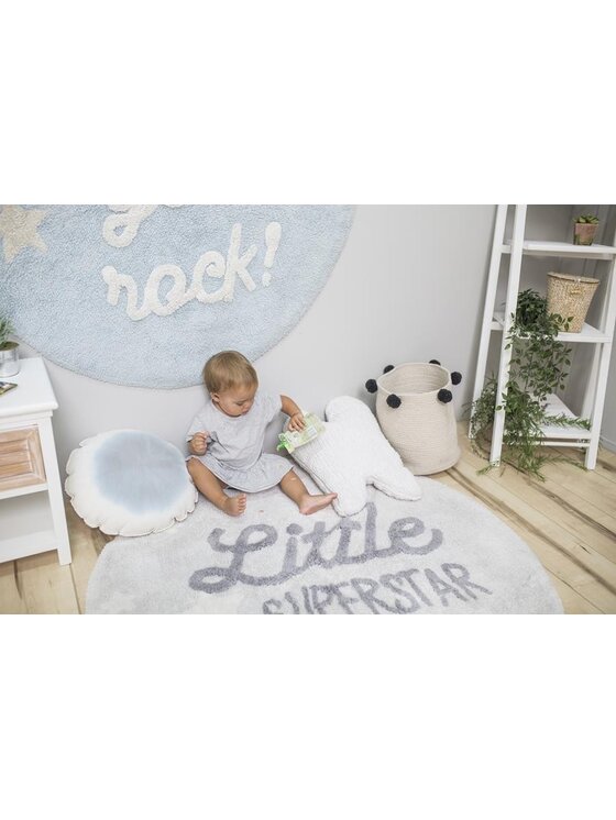 Lorena Canals Lorena Canals Dywan dziecięcy Dywan Bawełniany Little Superstar Ø120 cm Mr Wonderful Szary