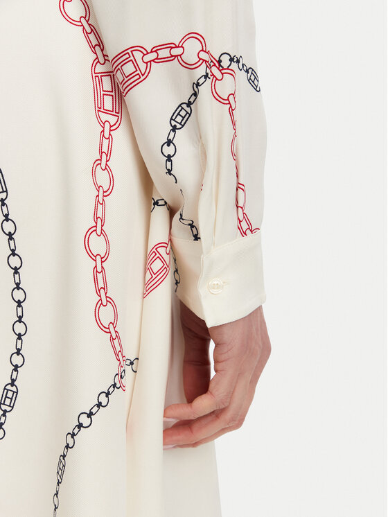 Tommy Hilfiger Tommy Hilfiger Abito da cocktail WW0WW44664 Bianco Regular Fit