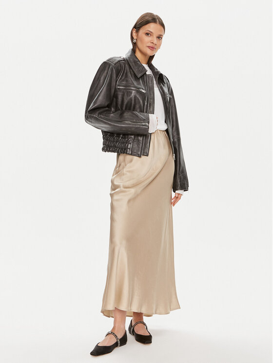 ViCOLO ViCOLO Maxi szoknya TB0342 Bézs Regular Fit