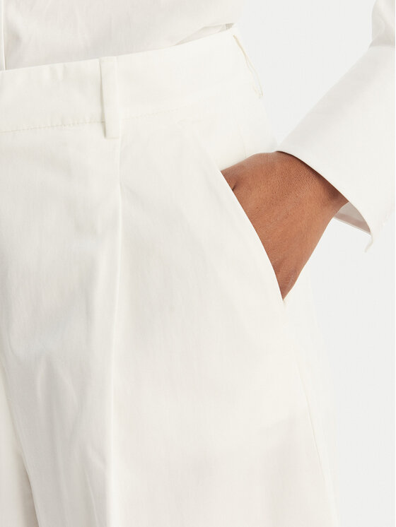 Weekend Max Mara Weekend Max Mara Текстилни панталони Bellico 2615131072 Бял Regular Fit