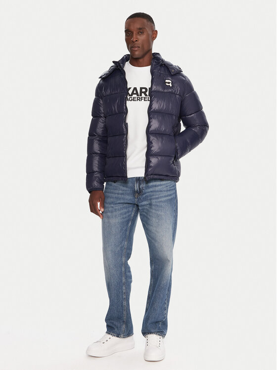 KARL LAGERFELD KARL LAGERFELD Žieminė striukė 505022 554590 Tamsiai mėlyna Regular Fit