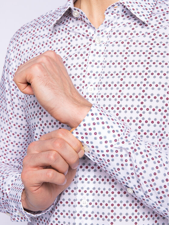 Camicia Ronni_53 50426716 Bianco Slim Fit