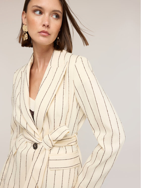 Motivi Motivi Giacca di transizione R019Q001150N0S1 Crema Regular Fit