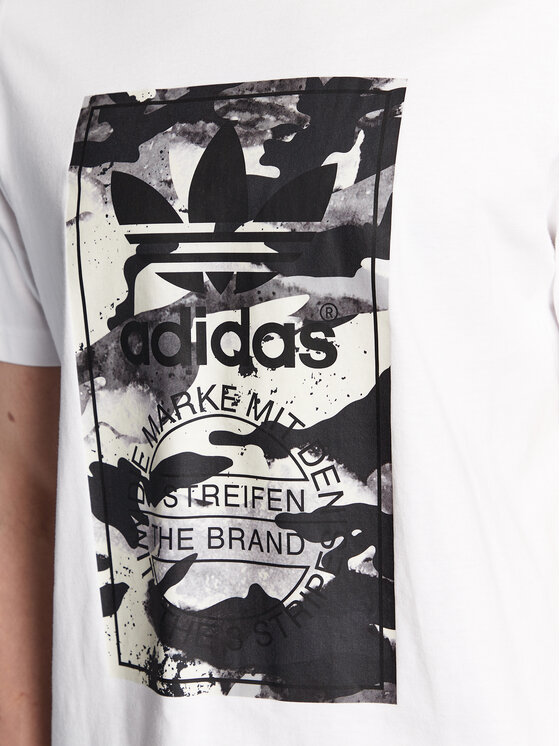 T-shirt Graphic Camo HN6724 Bianco Regular Fit