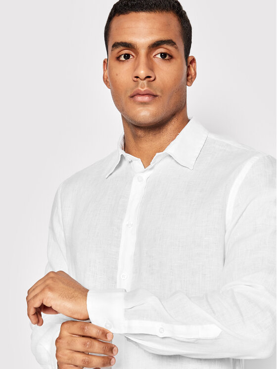 United Colors Of Benetton United Colors Of Benetton Košulja 5BKU5QJG8 Bijela Regular Fit