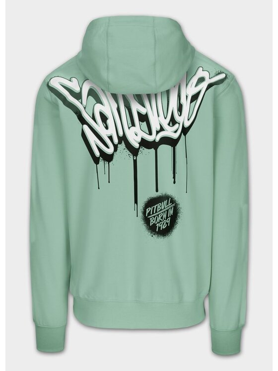 PITBULL PITBULL Bluza GRAFFITI Zielony Regular Fit