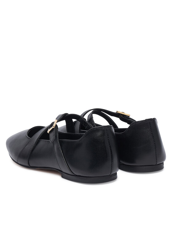 Tommy Hilfiger Tommy Hilfiger Balerīnas Th Buckle Cross Strap Maryjane FW0FW09431 Melns