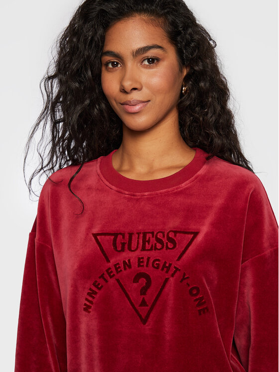 Felpa Logo W2BQ21 KBBN0 Rosso Regular Fit