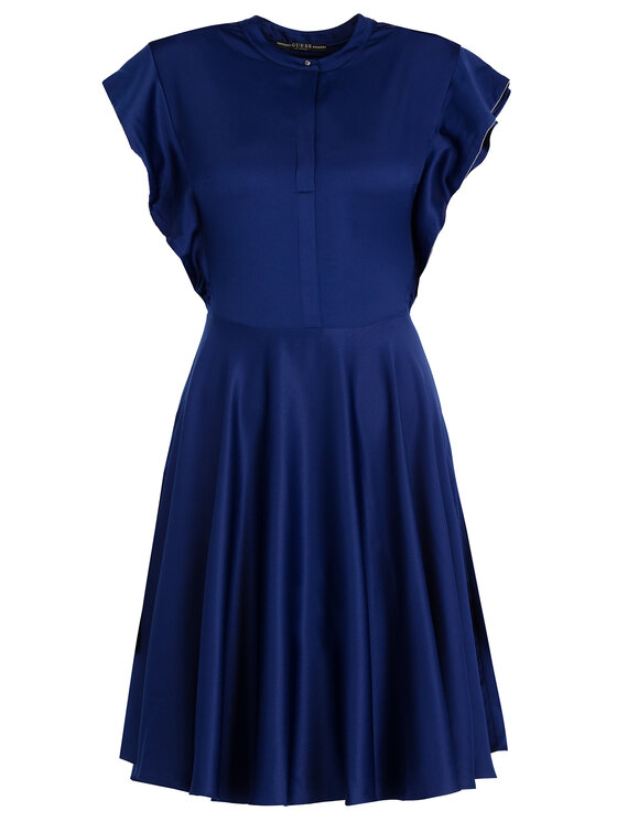 Guess Guess Kokteilinė suknelė W94K72 WC880 Tamsiai mėlyna Regular Fit