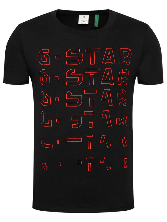 G-STAR G-Star Raw Тишърт Embro Gradient D19223-336-6484 Черен Regular Fit