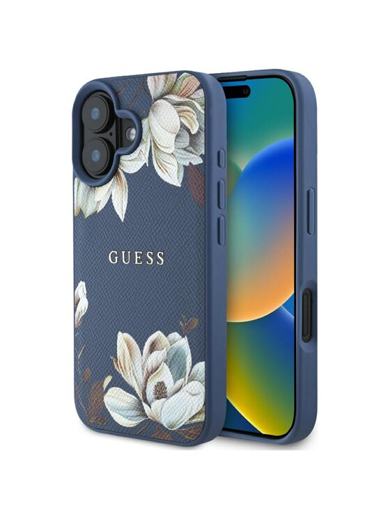 Guess Guess Etui na telefon Apple iPhone 16 Niebieski
