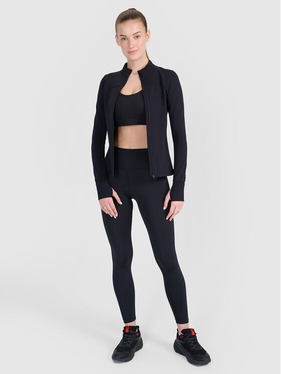4F 4F Bluza techniczna 4FWSS25TFSWF466-20S Czarny Slim Fit