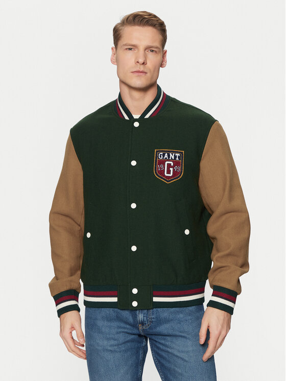 Gant Bundy bomber Varsity 7006483 Zelená Regular Fit